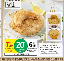 Intermarché Hyper 2 coquilles noix de saint jacques à la bretonne offre