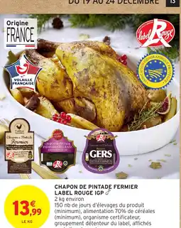 Intermarché Hyper Chapon de pintade fermier label rouge igp offre