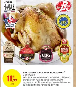 Intermarché Hyper Dinde fermiere label rouge igp offre