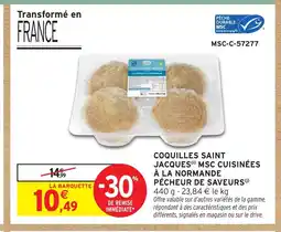 Intermarché Hyper Coquilles saint jacques msc cuisinées à la normande pécheur de saveurs offre