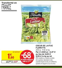 Intermarché Hyper FLORETTE Coeur de laitue offre