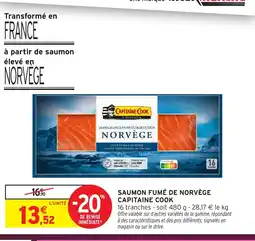 Intermarché Hyper CAPITAINE COOK Saumon fumé de norvège offre