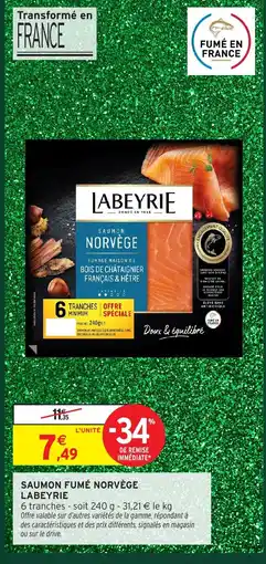 Intermarché Hyper LABEYRIE Saumon fumé norvège offre