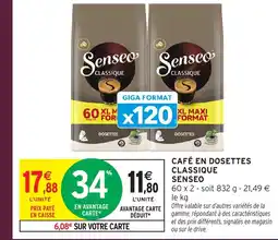 Intermarché Hyper SENSEO Café en dosettes classique offre