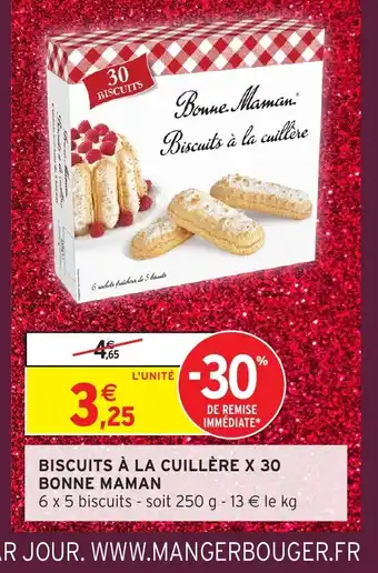 Intermarché Hyper BONNE MAMAN Biscuits à la cuillère x 30 offre
