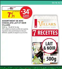 Intermarché Hyper VILLARS Assortiment de mini chocolats lait et noir offre