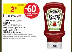 Intermarché Hyper HEINZ Tomato ktchuo offre