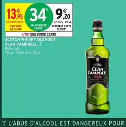 Intermarché Hyper CLAN CAMPBELL Scotch whisky blend offre