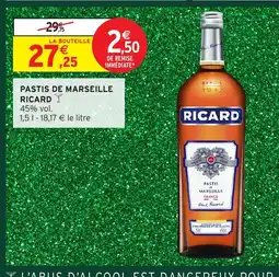 Intermarché Hyper RICARD Pastis de marseille offre