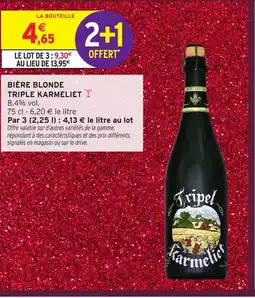Intermarché Hyper TRIPLE KARMELIET Bière blonde offre