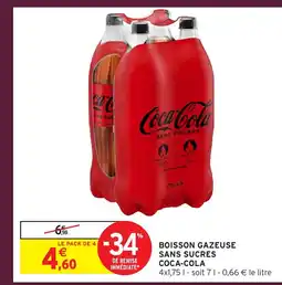 Intermarché Hyper COCA-COLA Boisson gazeuse sans sucres offre