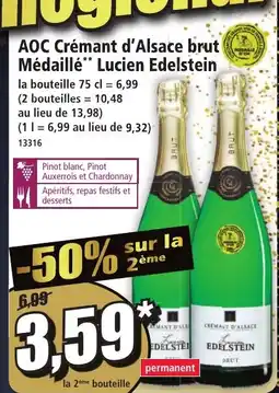 Norma AOC Crémant d'Alsace brut Médaillé Lucien Edelstein offre