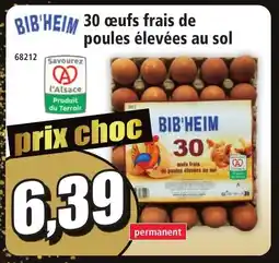 Norma BIB'HEIM 30 oeufs frais de poules élevées au sol offre