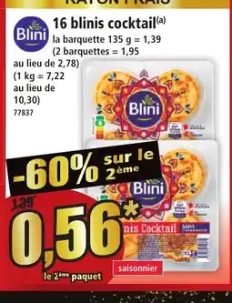 Norma BLINI 16 blinis cocktail offre