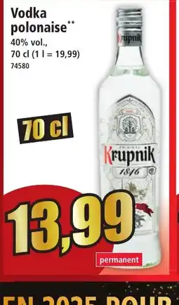 Norma Vodka polonaise offre