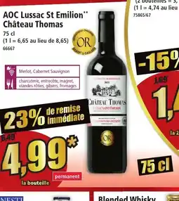 Norma CHÂTEAU THOMAS AOC Lussac St Emilion offre