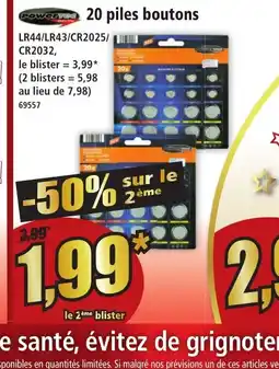 Norma 20 piles boutons offre