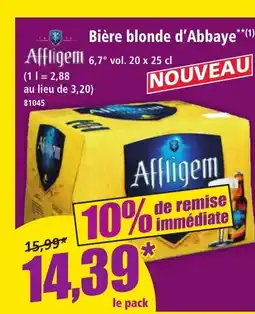 Norma AFFLIGEM Bière blonde d'Abbaye offre