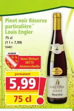 Norma LOUIS ENGLER Pinot noir Réserve particulière offre