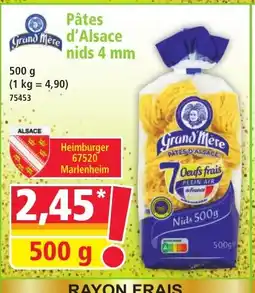 Norma GRAND MERE Pâtes d'Alsace nids 4 mm offre