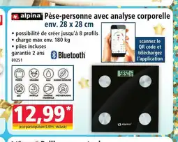 Norma ALPINA Pèse-personne avec analyse corporelle offre
