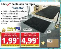 Norma LIFETEX Paillasson ou tapis Toronto offre