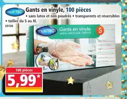Norma MULTITEC Gants en vinyle, 100 pièces offre