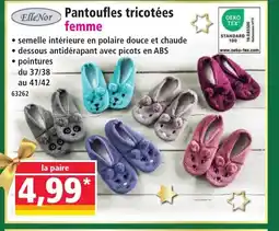 Norma ELLE NOR Pantoufles tricotées femme offre