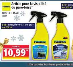 Norma RAINX Article pour la visibilité du pare-brise offre