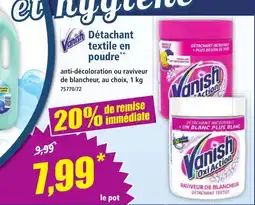Norma VANISH Détachant textile en poudre offre