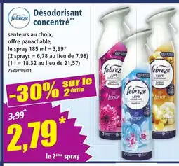 Norma FEBREZE Désodorisant concentré offre