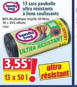 Norma HANDY BAG 13 sacs poubelle ultra résistantss à liens coulissants offre