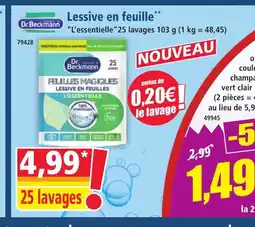 Norma DR BECKMANN Lessive en feuille offre