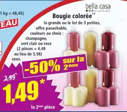 Norma BELLA CASA Bougie colorée offre