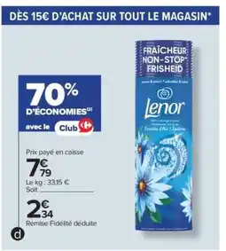 Carrefour Lenor Fraîcheur Non-Stop offre