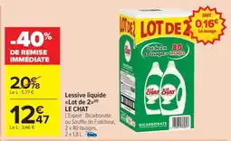 Carrefour Market Lessive liquide Lot de 2 LE CHAT offre