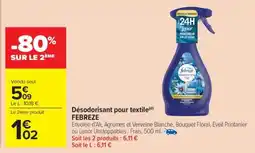 Carrefour Market Désodorisant pour textile FEBREZE offre