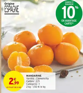 Intermarché Contact Mandarine offre