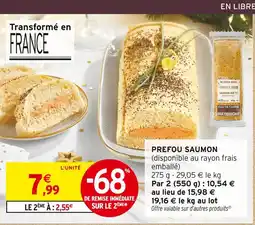 Intermarché Contact Prefou saumon offre