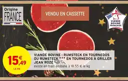 Intermarché Contact Jean rozé viande bovine : rumsteck en tournedos offre
