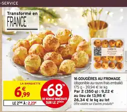 Intermarché Contact 16 gougères au fromage offre