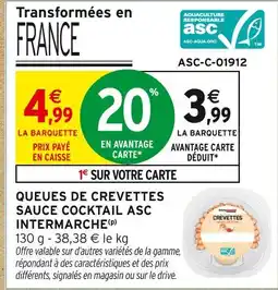 Intermarché Contact Queues de crevettes sauce cocktail offre