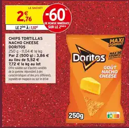 Intermarché Contact Doritos chips tortillas nacho cheese offre