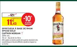Intermarché Contact Captain morgan spiritueux à base de rhum spiced gold offre