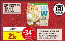 Intermarché Weight watchers colin d'alaska riz petits légumes offre