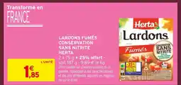 Intermarché Herta lardons fumés conservation sans nitrite offre