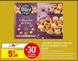 Intermarché Bllini coffret collection de fêtes surgelé x100 offre
