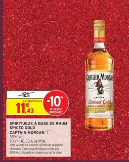 Intermarché Captain morgan spiritueux à base de rhum spiced gold offre