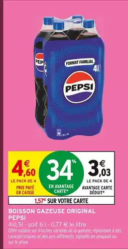 Intermarché Pepsi boisson gazeuse original offre