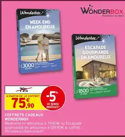 Intermarché Wonderbox coffrets cadeaux offre